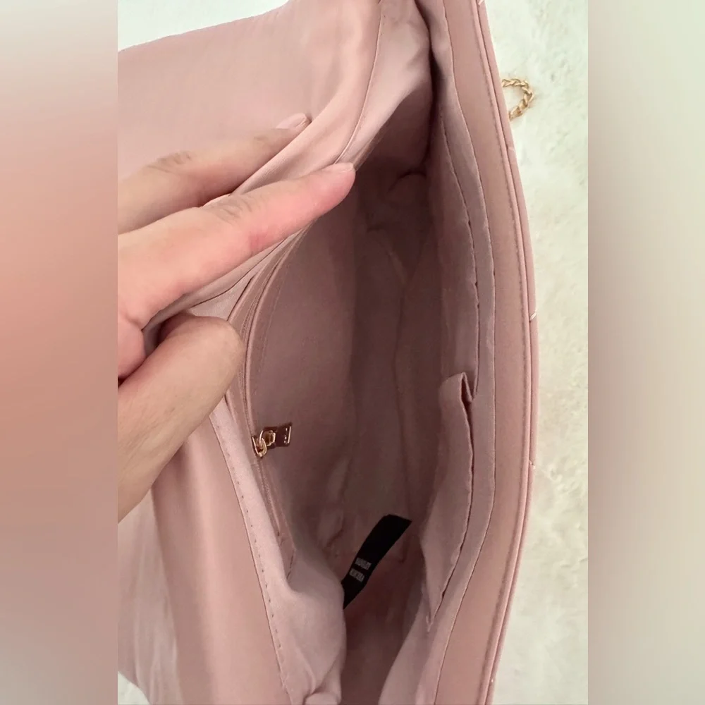 Badgley Mischka Blush Pink Diamond Quilted Crossbody Bag - NWT
